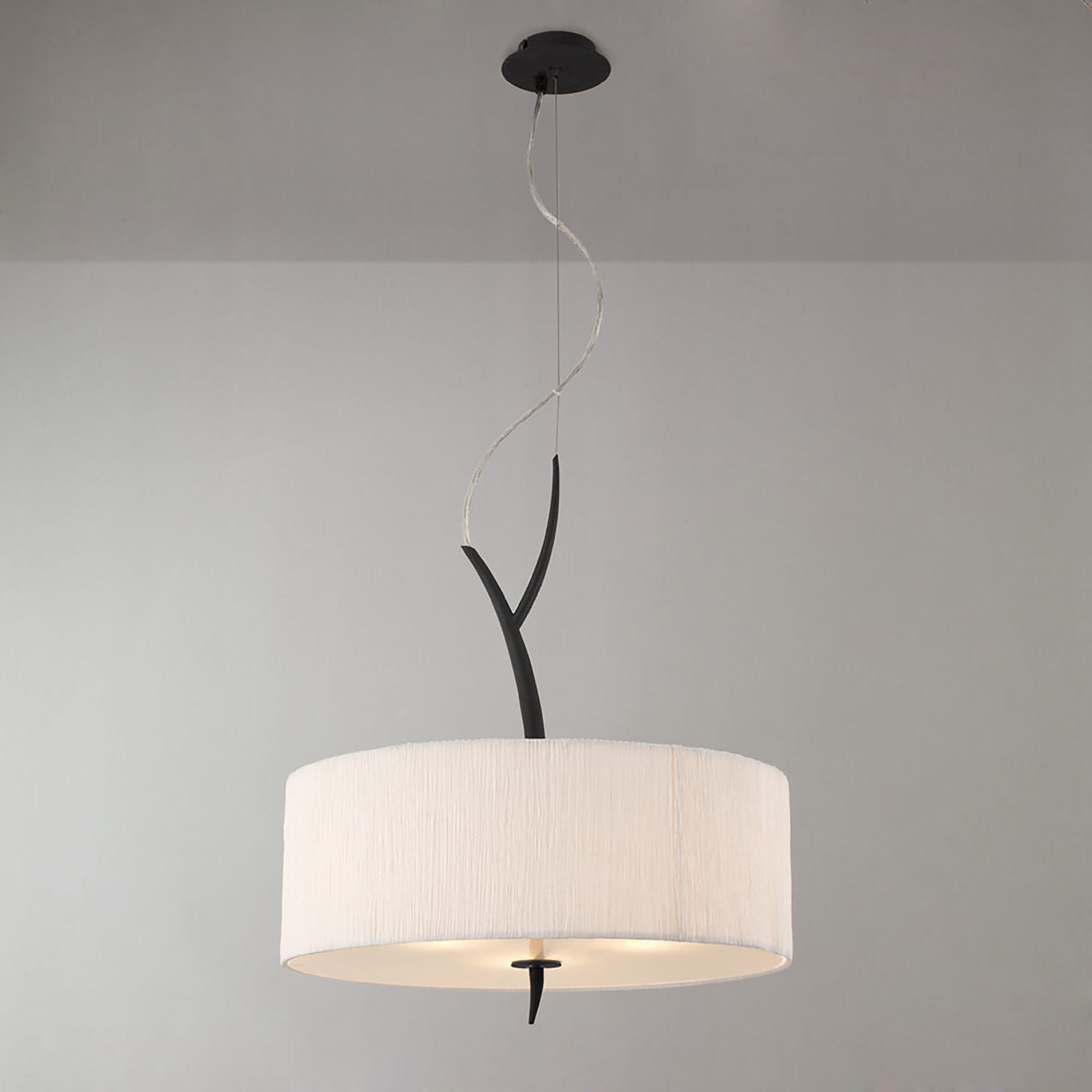 Eve Anthracite-White Ceiling Lights Mantra Single Pendant